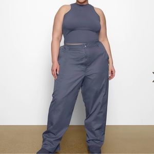 Skims woven pant steel blue xxs nwt sold out